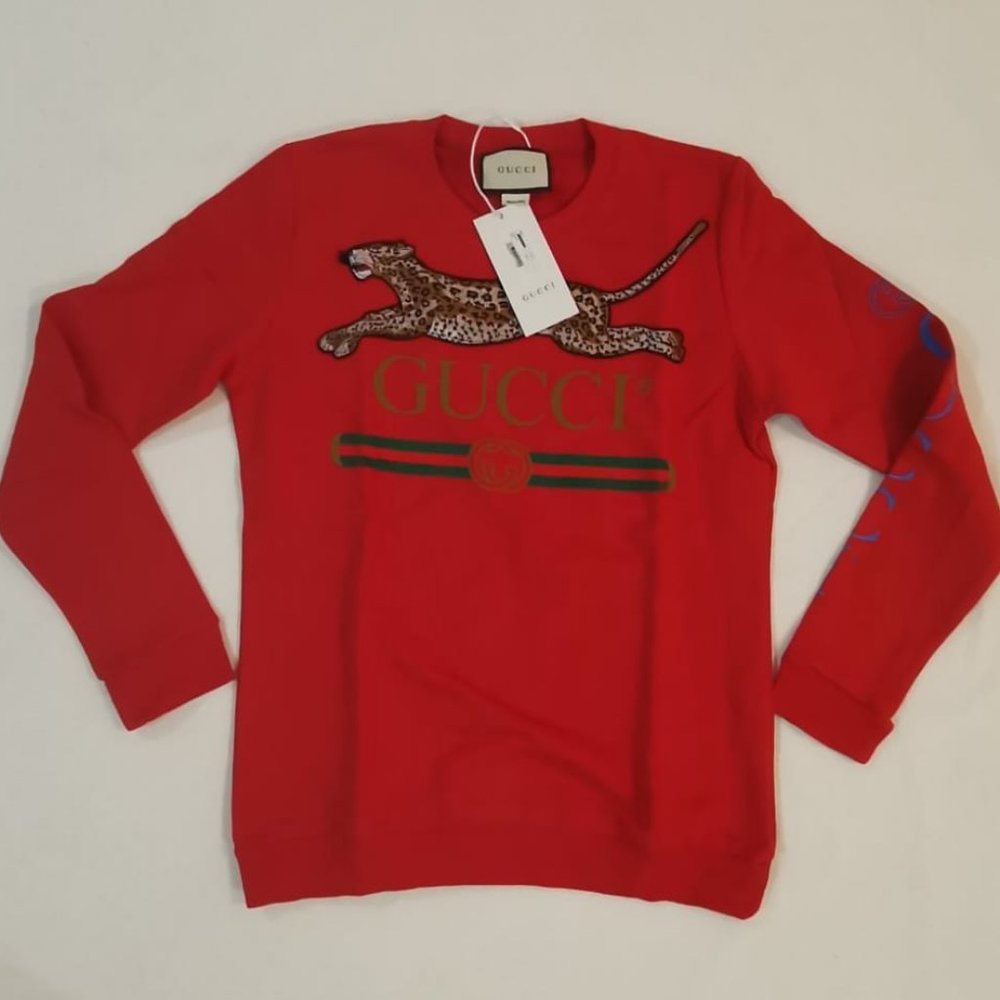 GUCCI LEOPARD PRINTED SWEATER